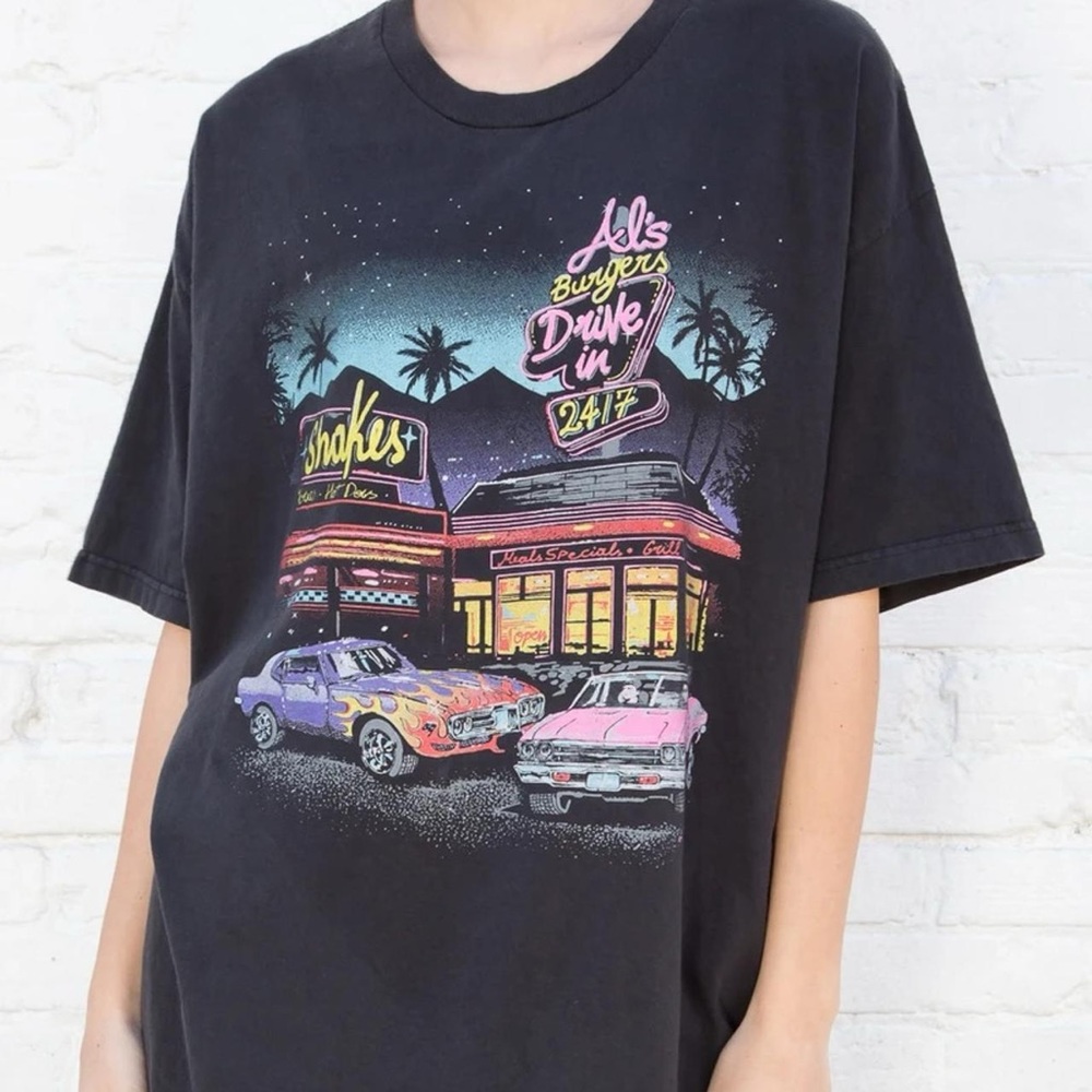 Brandy Melville Black Oversized Tee